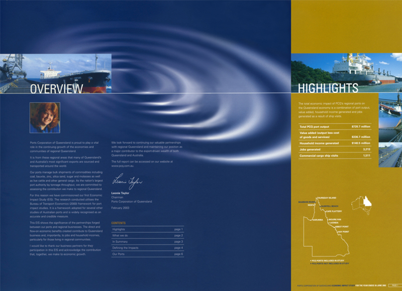 Ports Corporation Queensland - Corporate publication design and production