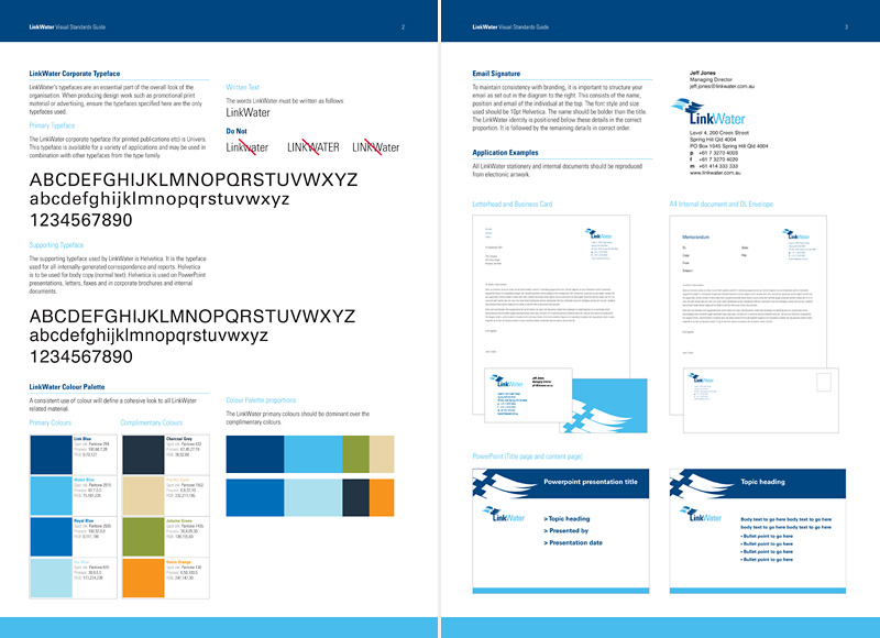 Linkwater - Visual standards guide design