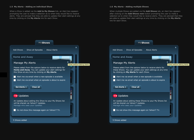 Plus7 Yahoo!7 TV - User experience design, Interaction design, Visual design