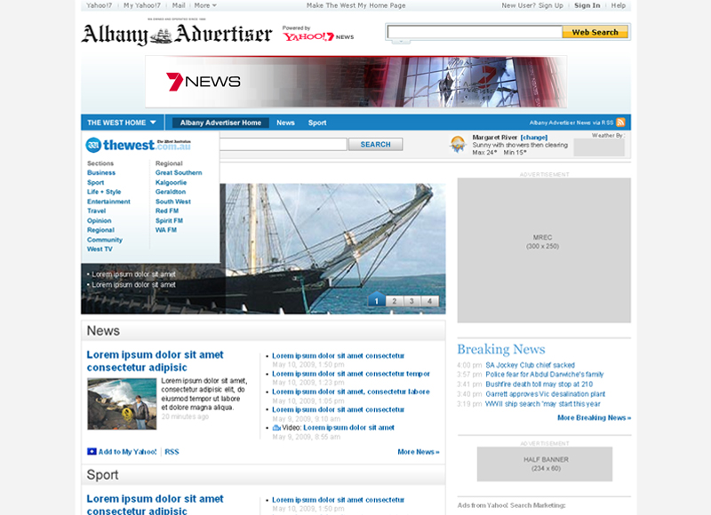 The West Australian - User experience design, Interaction design, Visual design